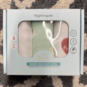 Nightingale Bamboo Muslin Burp Cloths